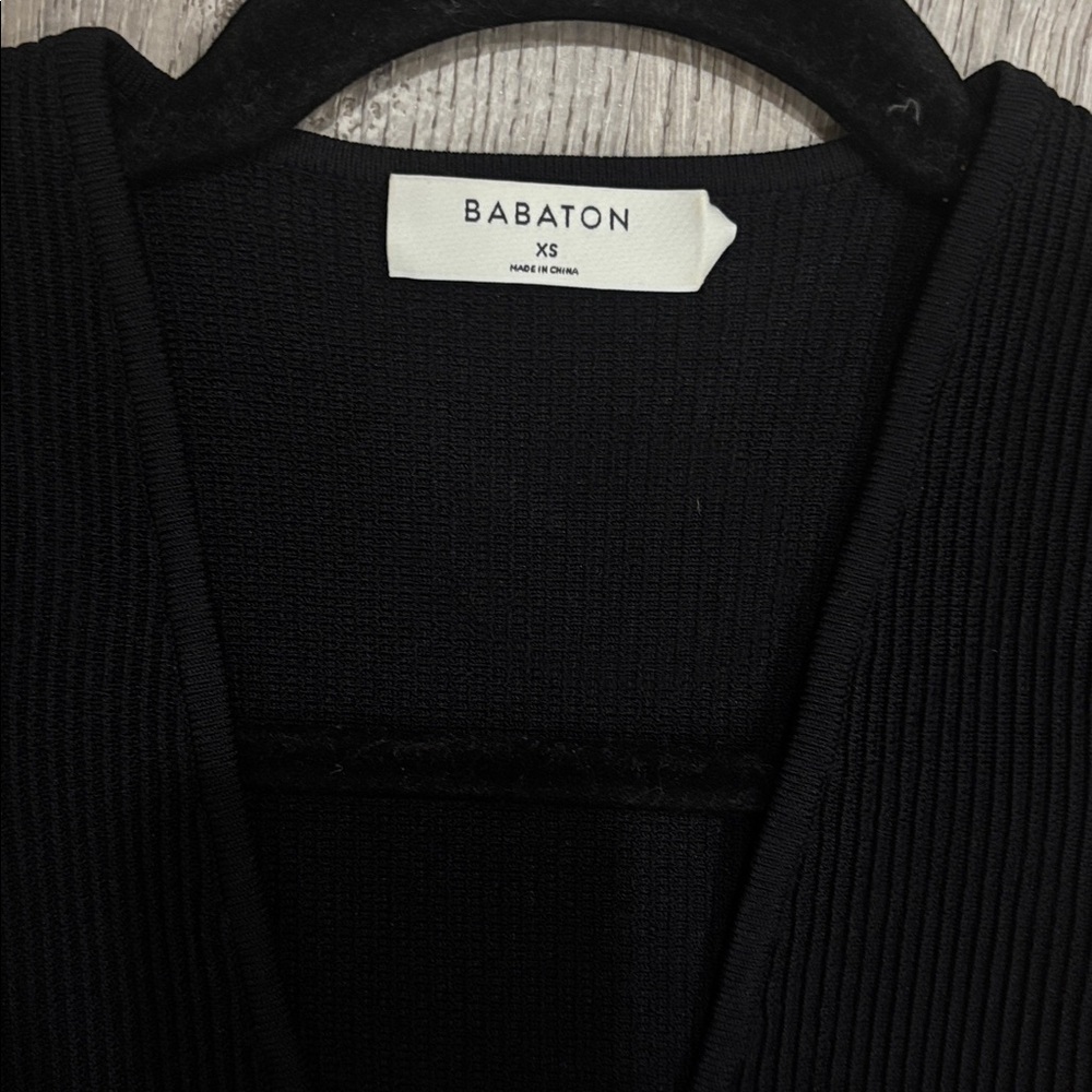 Aritzia Babaton Deep V Black Dress - Picture 9 of 9